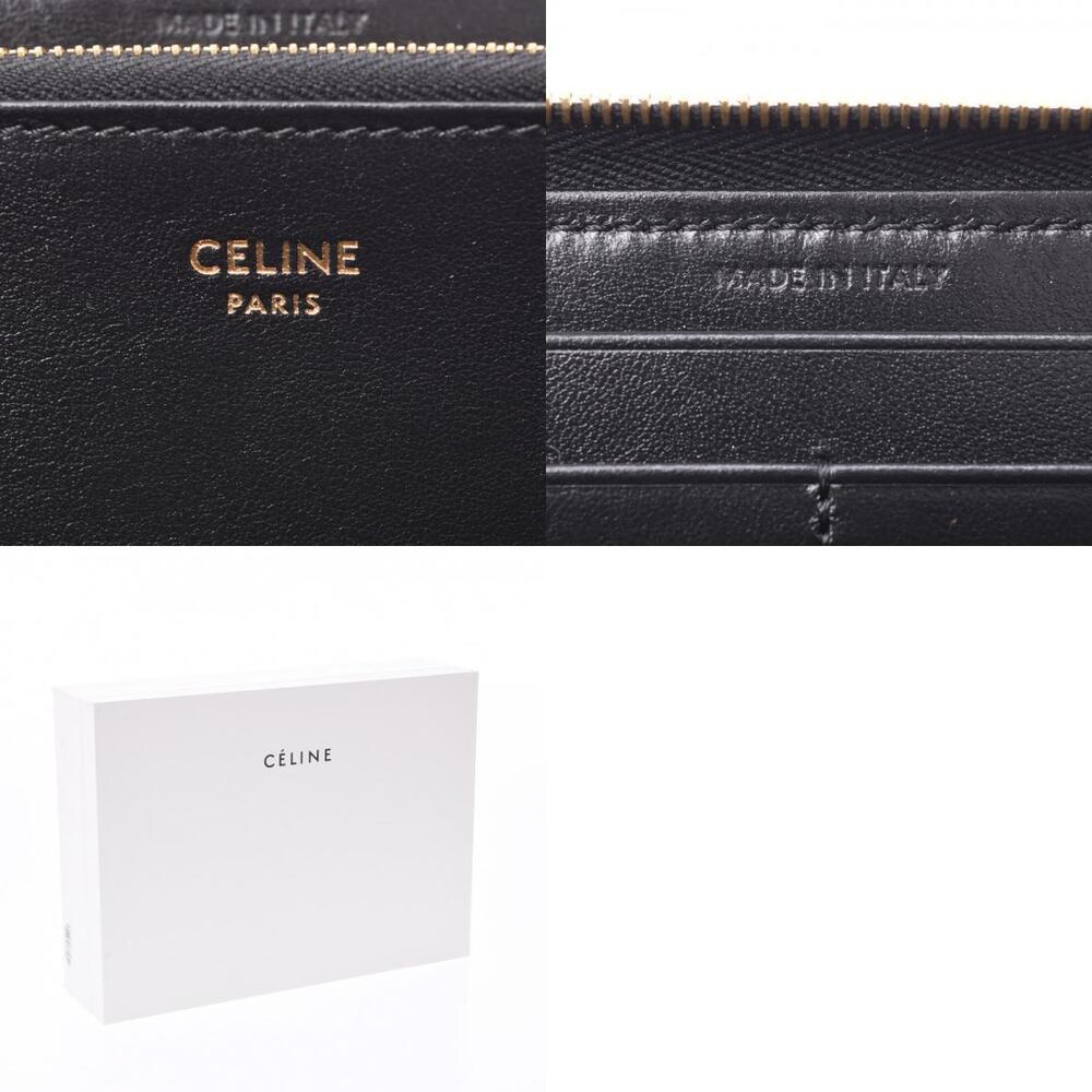 Celine Quilted Zip Round Black Leather Calfskin Wallet - Picture 12 of 12
